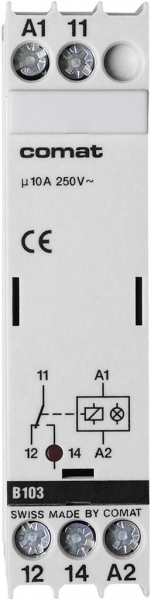 Relè di potenza AMD ComatReleco B103, 24VUC 1C AgSnO2 10A 250VAC 