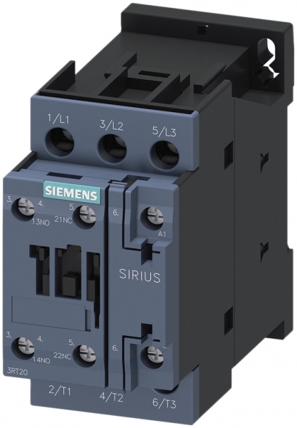 Contattore di potenza Siemens SIRIUS 3RT2 S0 230VAC 3L 32A (+1Ch/1O) a vite 