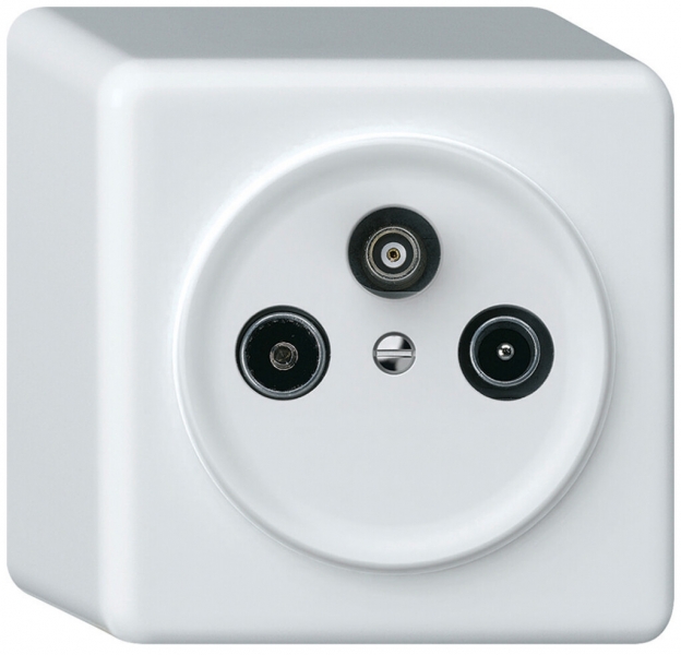 AP-Antennendose TV-R-SAT origin Durchgangsdose 5.5dB weiss 