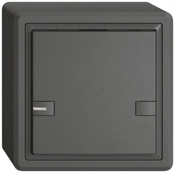 Poussoir KNX RGB AP EDIZIO.liv SNAPFIX® capteur temp.RGB-LED 1× comm.2T grf 