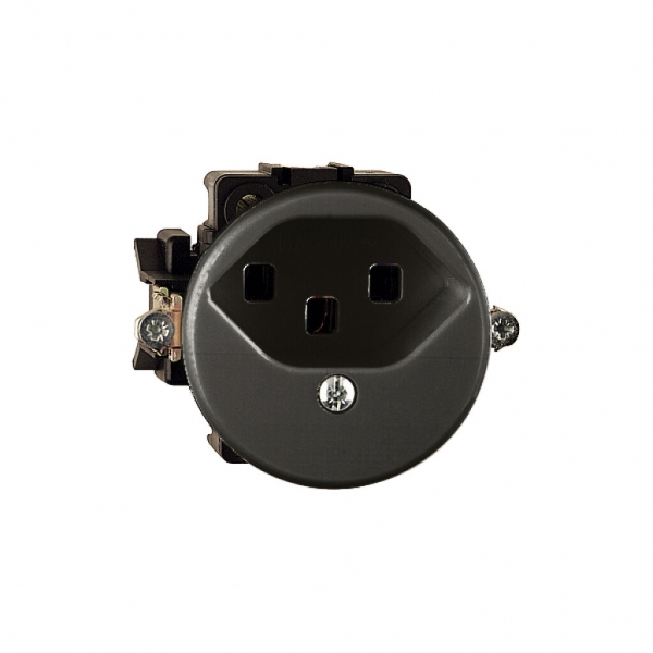 Prise ENC FH T23 16A noir bornes à vis 