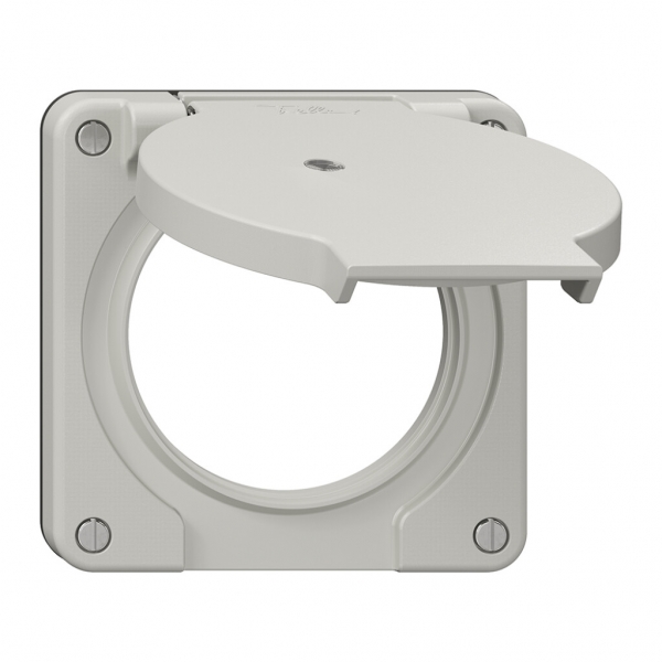 Couvercle avec clapet NEVO Ø60mm pour prise 2-fois lum. grc (joint no) 