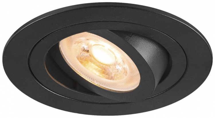 Downlight LED SLV NEW TRIA 75 GU10 1×10W VAR Ø93mm noir 