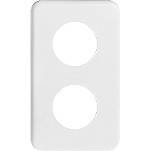 Abdeckplatte I-I 2×43mm weiss 