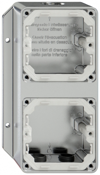 Boîtier AP ELEMENT SNAPFIX® 111×193×54mm 3×M20 alu 