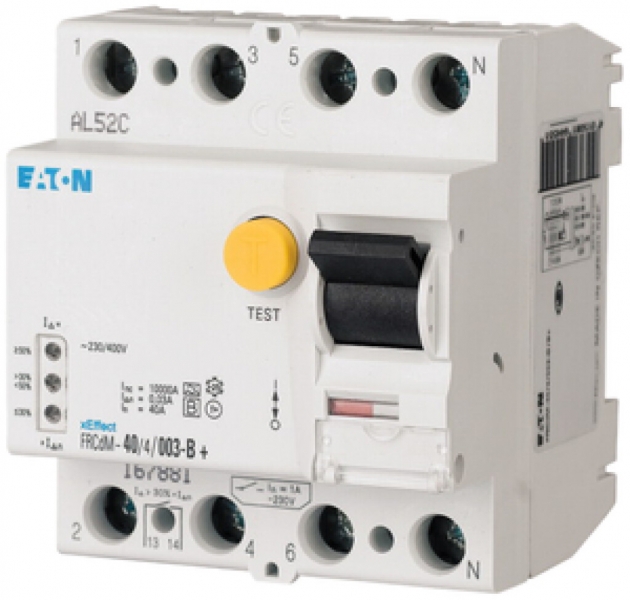Interruttore differenziale Eaton FRCDM 4P 40A 30mA tipo G/B 