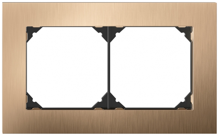 Telaio di copertura INC EDIZIO.liv prestige SNAPFIX® 2×1/1×2 94×154mm ott-champ 
