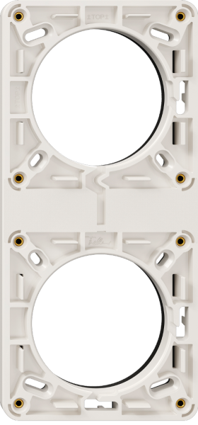 Intestazione NUP Feller NEVO, 2×1, per apparecchi N.CO, bianco 