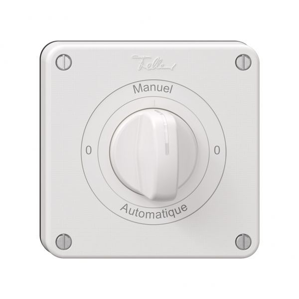 Drehschalter NEVO N.CO 2/1 L mit Drehgriff KS 0-Manuel-0-Automatique weiss 