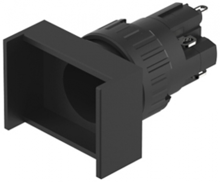 Boîtier pour poussoir lumineux EAO 51 1NO 1NC rac.à souder 18×24mm enclenchement 