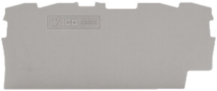 Parete d'estremità WAGO Top Job-S grigio 4P per serie 2002 