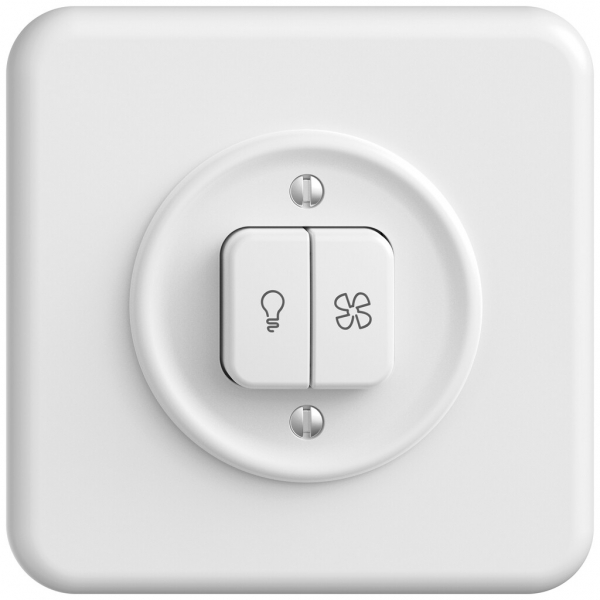 Kit di montaggio INC STANDARDdue SNAPFIX® interr.luce e venti c.2 tasti bi 
