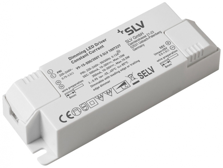 Alimentation LED SLV 15W 10…30V 350…500mA VAR 