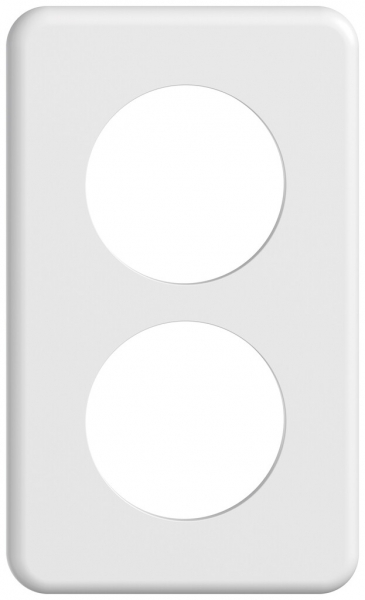 Plaque de recouvrement ENC STANDARDdue SNAPFIX® 2×1/1×2 2×Ø50 90×150mm bc 