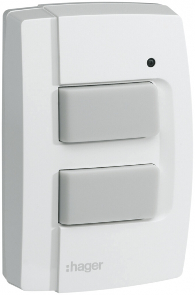 Senseur poussoir KNX RF AP Hager double IP55 