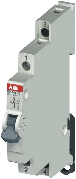 Interrupteur AMD ABB E211, 16A/250V 2L 2F, ½UM, "0-I" 