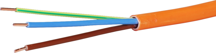 Câble de sécurité 3x2,5mm² LNPE FE180 E30 or Une longueur