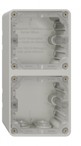 En-tête NAP Feller NEVO, 2×1, pour appareils N.CO, gris clair 