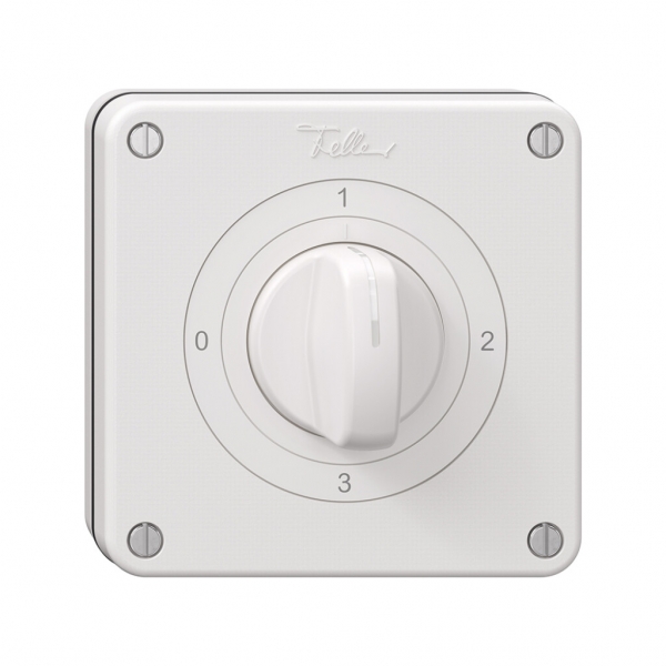 Interrupteur rotatif NUP NEVO, 5/1L, avec manette, KS, 0-1-2-3, blanc 