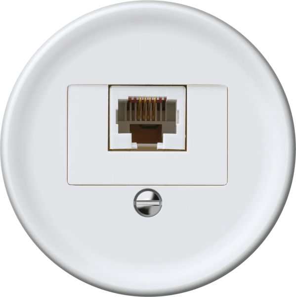 Anschlussdose origin RJ45 8(4) Kat.6 gerade 60×60mm weiss 