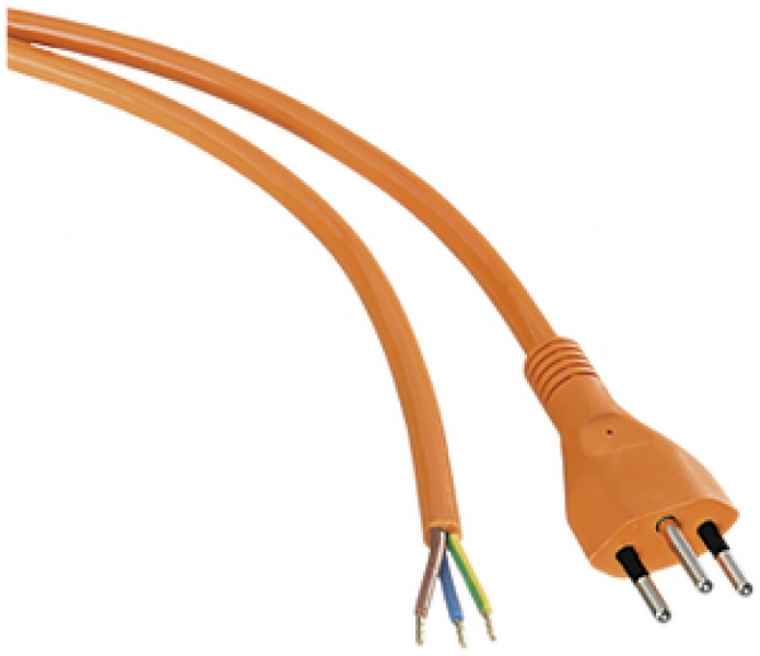 Anschlusskabel Helukabel PUR 10A 230V 3×1.5mm² Typ 12/Aderendhülse 5m orange 