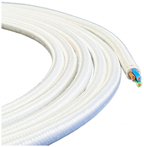 Textilkabel Elektrogros TDLR H03VV-F 3×0.75mm² LNPE weiss 50m 