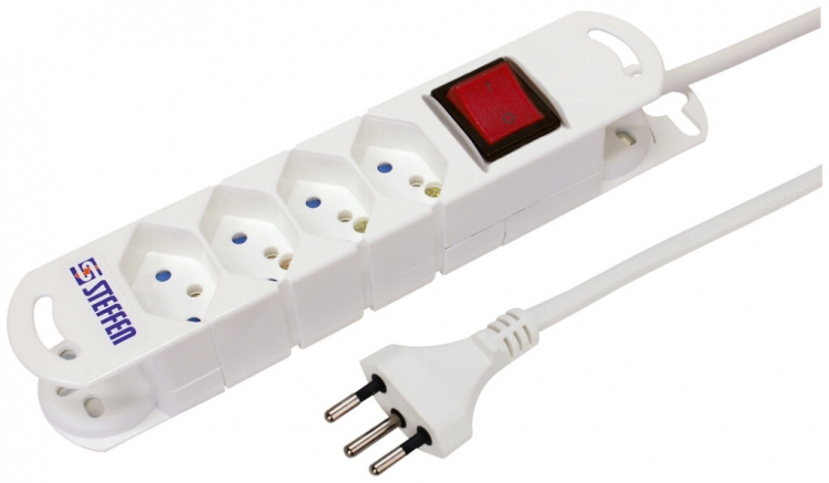 Prise multiple STEBA VARIABL 4×T13 avec interrupteur 3m blanc 