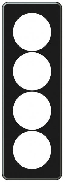 UP-Abdeckplatte origin 4×1 Ø58mm 92×272mm schwarz 