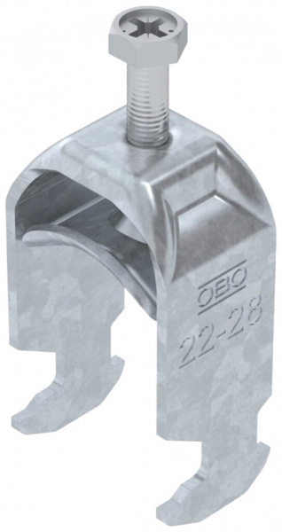 Brida rapida BET 2056 piede a H metallo 22…28mm 1×cavo acciaio Zn-cal-im 
