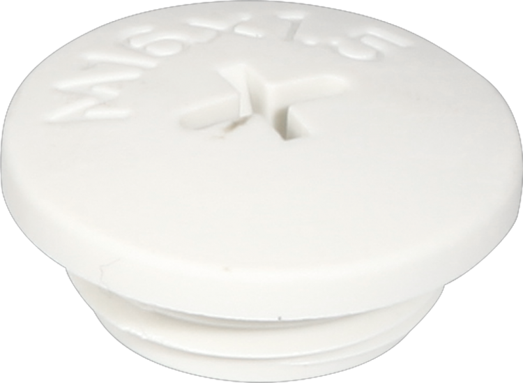 Bouchon avec rebord PA/GFK M16 gris clair 