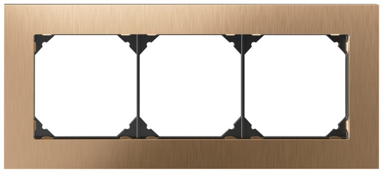 Telaio di copertura INC EDIZIO.liv prestige SNAPFIX® 3×1/1×3 94×214mm ott-champ 