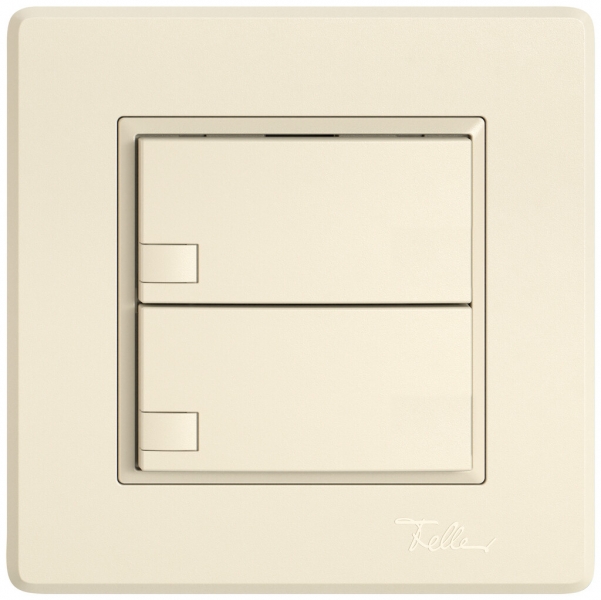 Pulsante KNX RGB INC EDIZIO.liv SNAPFIX® sensore temp.s.LED 2× com.1T cr 