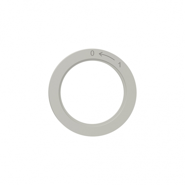 Disque indicateur NEVO, p.interrupteur rotatif, 0 <- 1, gris clair 