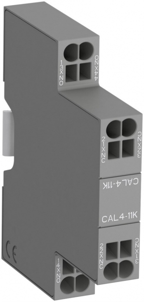 Blocco di contatti ausiliare ABB CAL4-11K, 1Ch/1R 4A AC-15, laterale Push-In 