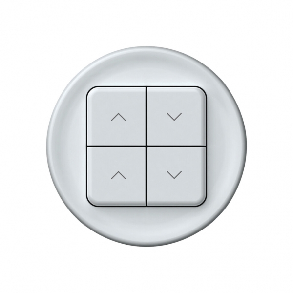 Kit frontal origin couvercle pour poussoir pour stores KNX 4× blanc 