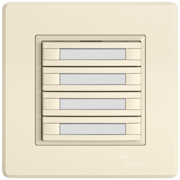 Pulsante KNX RGB INC EDIZIO.liv SNAPFIX® sensore temp.s.LED targ.4× com.2T cr 