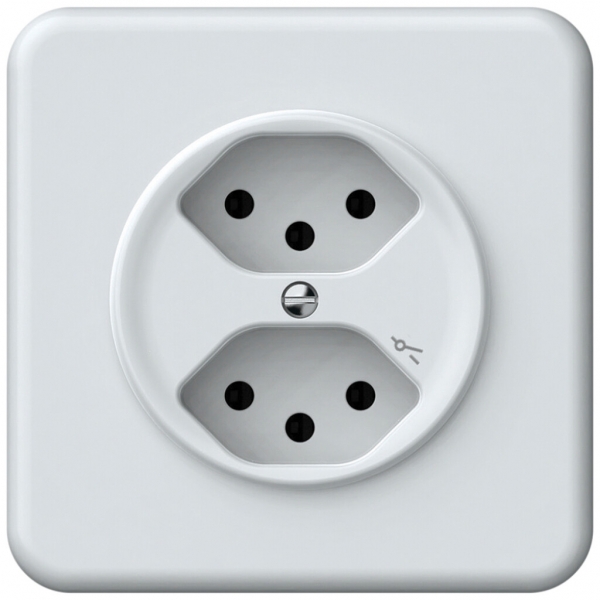 Prise ENC origin 2×type 13 1×S 10A 230V 92×92mm blanc 