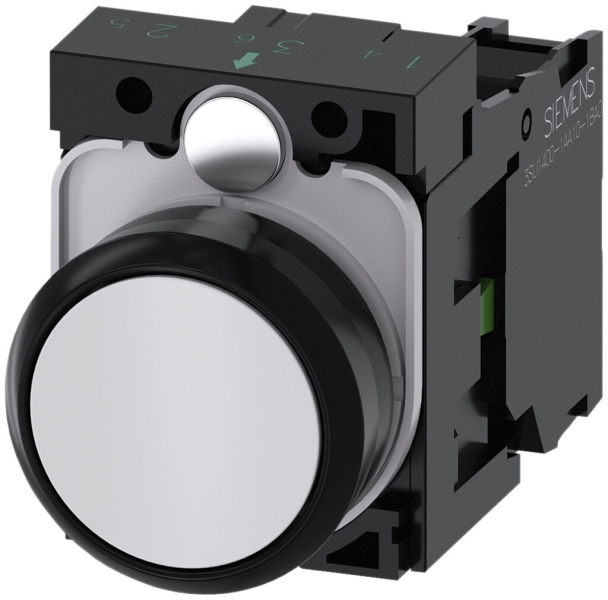 Drucktaster Siemens SIRIUS ACT Halter 1S weiss Kunststoff 
