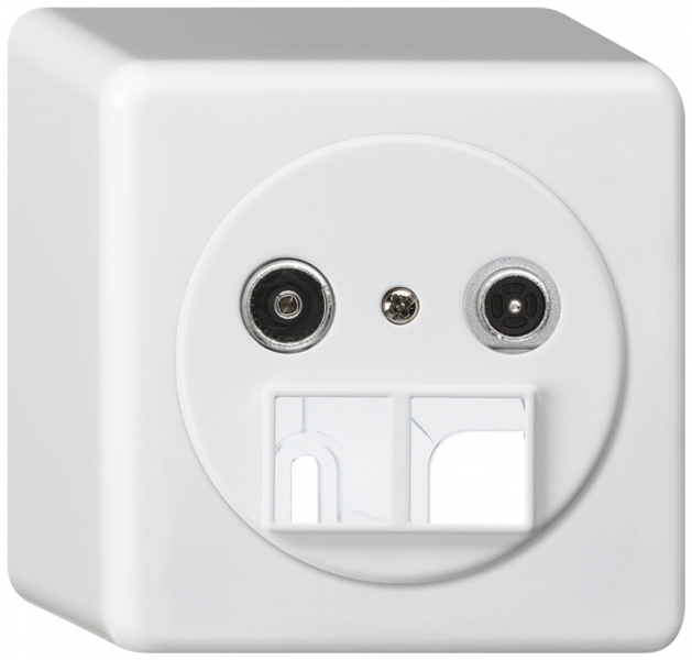 Presa multimedia AP basico TV-R 19dB 2GHz bianco 