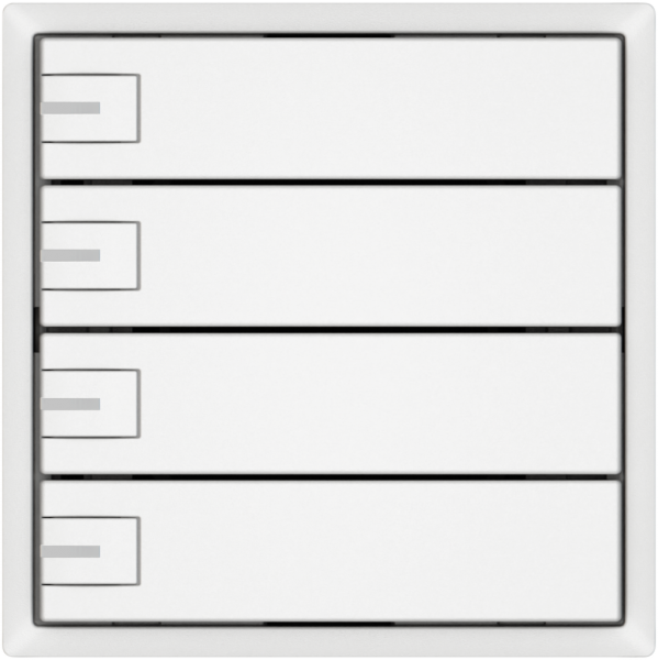 Pulsante KNX RGB EDIZIO.liv SNAPFIX® sensore temp.RGB-LED 4× com.1T bi 