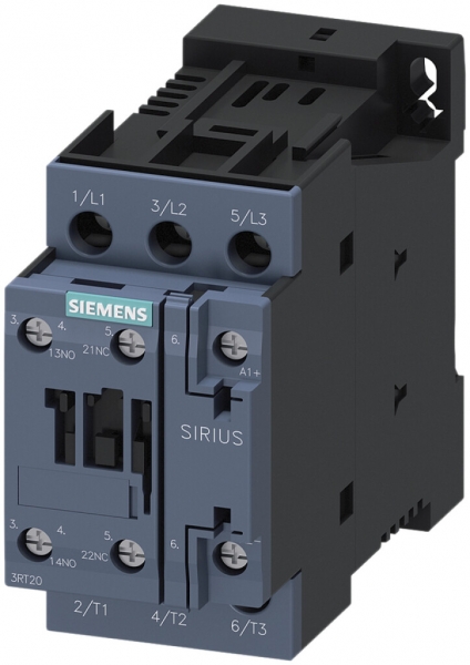 Leistungsschütz Siemens SIRIUS 3RT2 S0 24VDC 3L 32A (+1S/1Ö) Schraubklemmen 