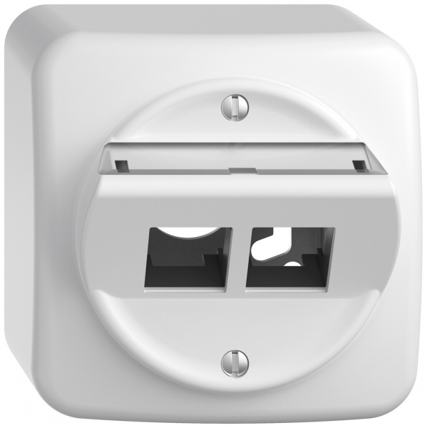 Kit di montaggio AP STANDARDdue EASYNET S-One SNAPFIX® inclinato per 2×RJ45 bi 