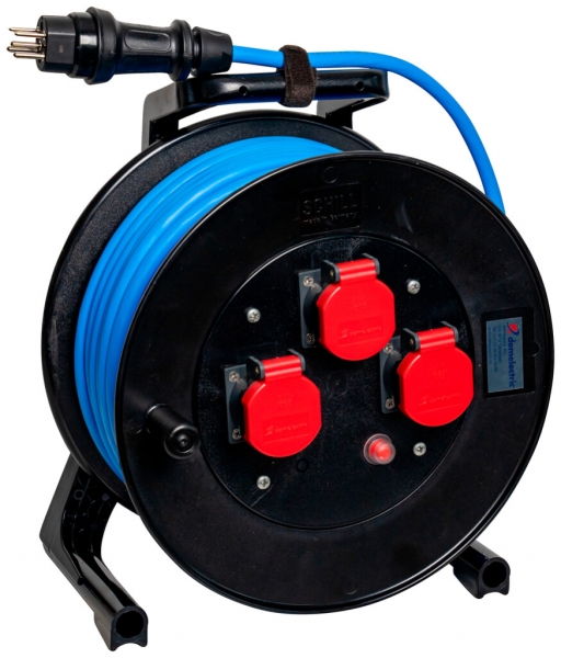 Avvolgicavo DEM GT 310 3×T15 3×1.5mm² 33m spina T15 IP55 