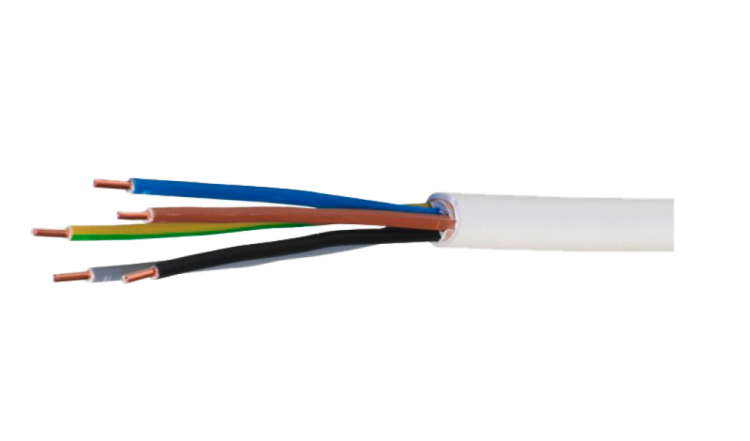 Installationskabel FE0 5×2.5mm² 3LNPE Dca, weiss 