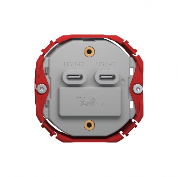 Presa di ricarica USB Feller SNAPFIX® 230VAC 18W 2×USB C 