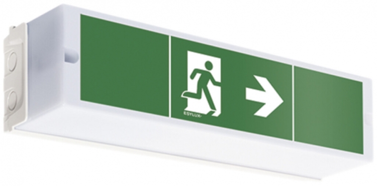 Luminaire de secours ESYLUX SLA LEDi SC, 30×LED, 352×114×90mm 