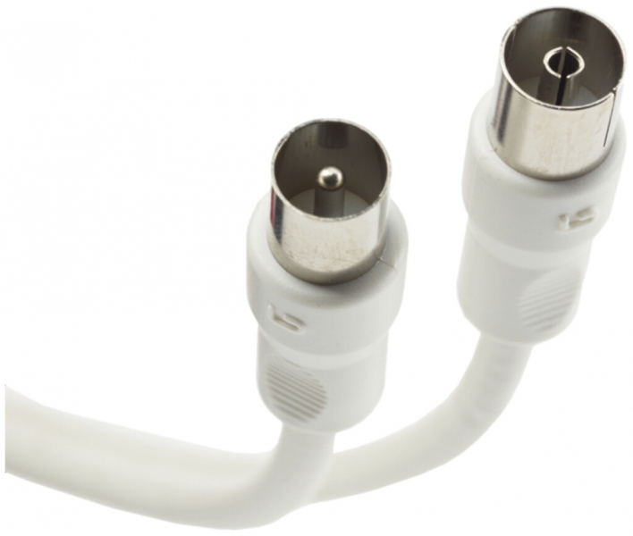 Empfänger-Anschlusskabel WISI SD55, 75 Ohm, 5m, Stecker+Kupplung gerade 