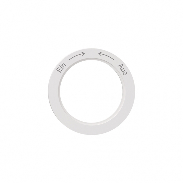 Disque indicateur NEVO, p.interrupteur rotatif, Ein-> <-Aus, blanc 