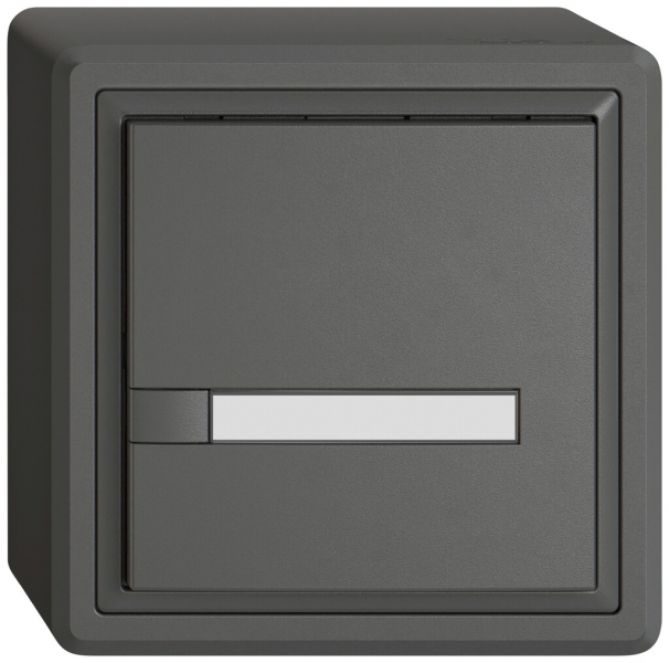 Poussoir KNX RGB AP EDIZIO.liv SNAPFIX® capteur temp.s.LED étiqu.1× comm.1T grf 