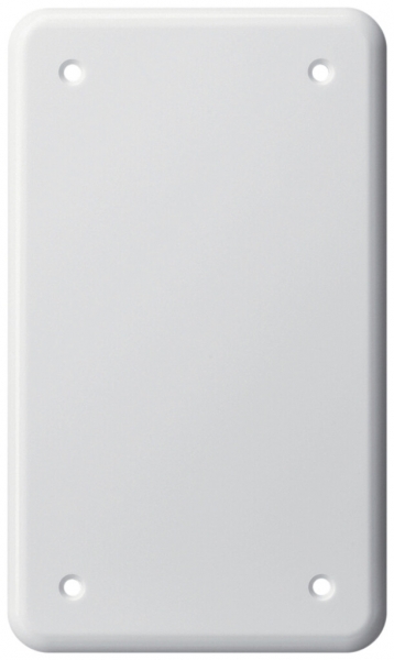Placca di copertura basico 2×1 4 fori di fissaggio bianco 